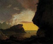 Joseph Wright, Joseph Wright of Derby. Sunset on the Coast near Naples